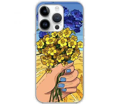 Чохол для iPhone 15 Pro MixCase патротичні квіти