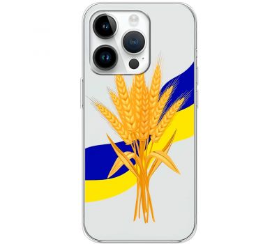 Чохол для iPhone 15 Pro MixCase патріотичні пшениця з України