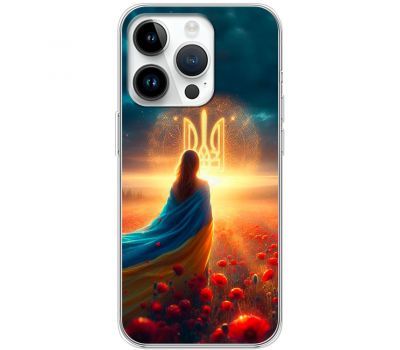 Чохол для iPhone 15 Pro MixCase патріотичні поле маків