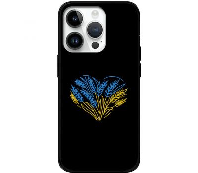 Чохол для iPhone 15 Pro MixCase патріотичні синьо-жовта пшениця