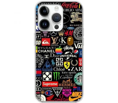 Чохол для iPhone 15 Pro MixCase лого logos mix