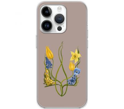 Чохол для iPhone 15 Pro MixCase патріотичні квіти у формі герба