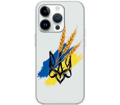 Чохол для iPhone 15 Pro MixCase патріотичні герб із колосками