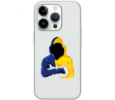Чохол для iPhone 15 Pro MixCase патріотичні синьо-жовті кольори