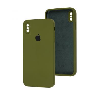 Чохол для iPhone Xs Max Square Full camera зелений / dark olive