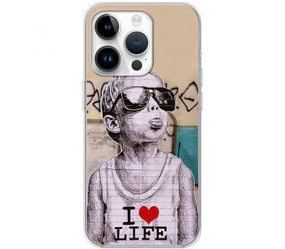 Чохол для iPhone 15 Pro MixCase графіті I love life