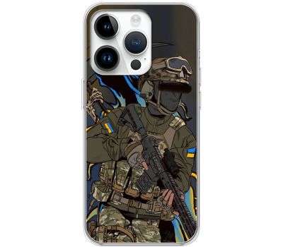 Чохол для iPhone 15 Pro MixCase патріотичні військовий