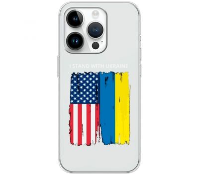 Чохол для iPhone 15 Pro MixCase патріотичні прапори