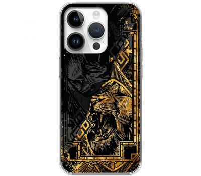 Чохол для iPhone 15 Pro MixCase тварини lion gold