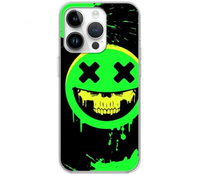 Чохол для iPhone 15 Pro MixCase тварини green smiley