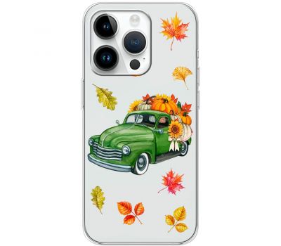 Чохол для iPhone 15 Pro MixCase осінь авто з гарбузами