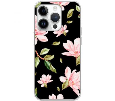 Чохол для iPhone 15 Pro MixCase квіти рожеві квіти
