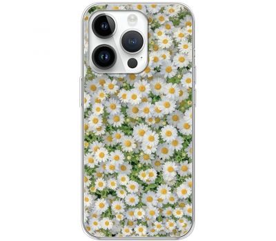 Чохол для iPhone 15 Pro MixCase квіти ромашки фарбами