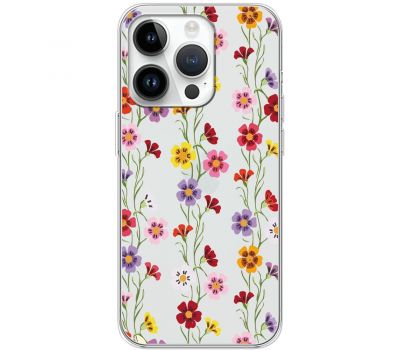 Чохол для iPhone 15 Pro Mixcase квіти патерн квіткових ліан