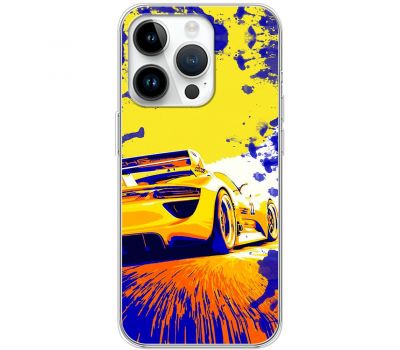 Чохол для iPhone 15 Pro MixCase машини жовта car дрифт