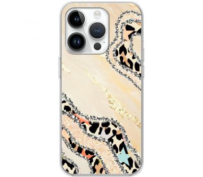 Чохол для iPhone 15 Pro MixCase Леопард кристал
