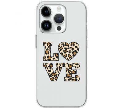 Чохол для iPhone 15 Pro MixCase Леопард love