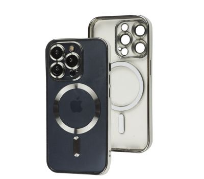 Чохол для iPhone 14 Pro Fibra Chrome MagSafe silver