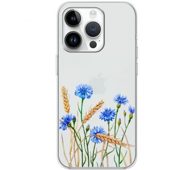 Чохол для iPhone 15 Pro Mixcase квіти волошки в пшениці