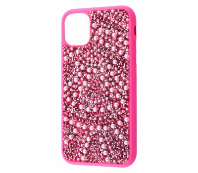 Чохол для iPhone 11 Pro Bling World Ornament Pearl Diamonds рожевий 3467634