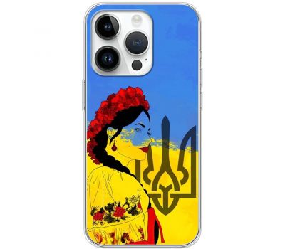 Чохол для iPhone 15 Pro MixCase патріотичні українка у вишиванці