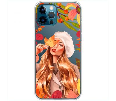 Чохол для iPhone 14 Pro MixCase осінь дівчина у біреті