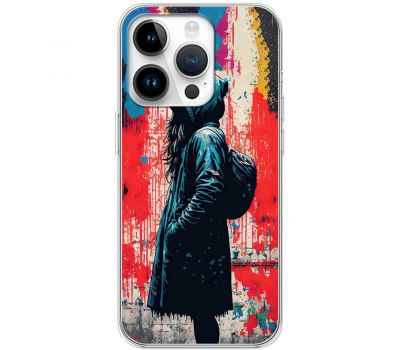 Чохол для iPhone 12 Pro MixCase асорті дівчина в плащі