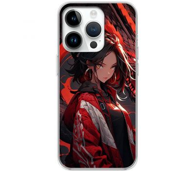 Чохол з аніме для iPhone 12 Pro MixCase дівчина в червоному