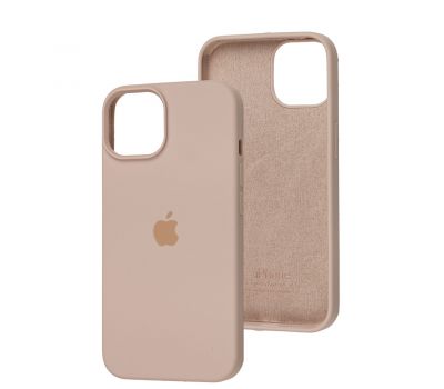 Чохол для iPhone 13 / 14 Square Full silicone рожевий / pink sand