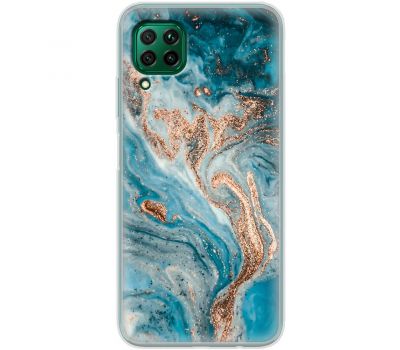 Чохол для Huawei P40 Lite MixCase мармур бірюзовий