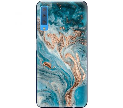 Чохол для Samsung Galaxy A7 2018 (A750) MixCase мармур бірюзовий