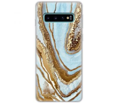 Чохол для Samsung Galaxy S10 (G973) MixCase мармур світло-бірюзовий I