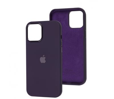 Чохол для iPhone 12 Pro Max New silicone Metal Buttons elderberry