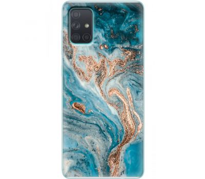 Чохол для Samsung Galaxy A71 (A715) MixCase мармур бірюзовий