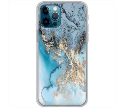 Чохол для iPhone 12 Pro MixCase мармур бірюзовий мікс