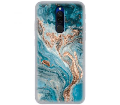 Чохол для Xiaomi Redmi 8 MixCase мармур бірюзовий