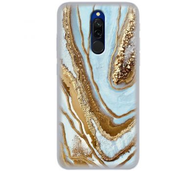 Чохол для Xiaomi Redmi 8 MixCase мармур світло-бірюзовий I