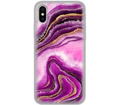 Чохол для iPhone X / Xs MixCase рожевий мармур