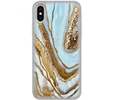 Чохол для iPhone Xs Max MixCase мармур світло-бірюзовий I