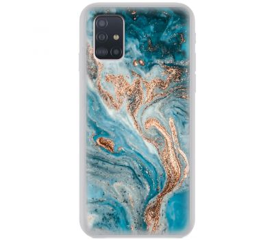 Чохол для Samsung Galaxy A51 (A515) MixCase мармур бірюзовий