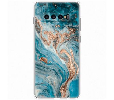 Чохол для Samsung Galaxy S10+ (G975) MixCase мармур бірюзовий