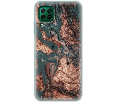 Чохол для Huawei P40 Lite MixCase мармур темно-зелений