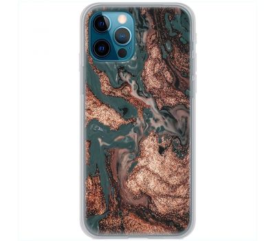 Чохол для iPhone 12 Pro MixCase мармур темно-зелений