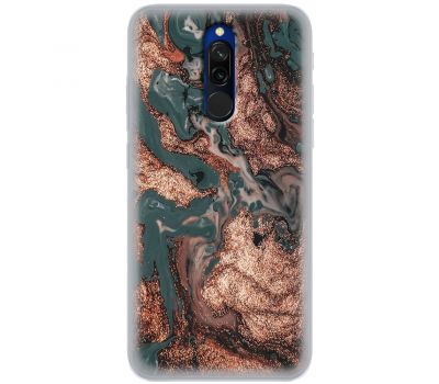 Чохол для Xiaomi Redmi 8 MixCase мармур темно-зелений