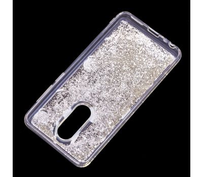 Чохол для Meizu M8 Lite Блискучі вода срібляста "пудра і помада" 347632