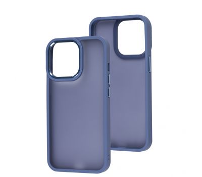 Чохол для iPhone 13 Pro Metal Bezel синій