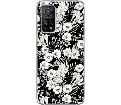 Чохол для Xiaomi Mi 10T / Mi 10T Pro MixCase квіти чорно-білі
