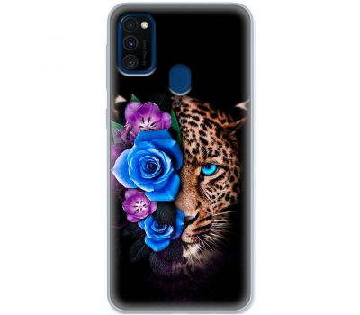 Чохол для Samsung Galaxy M21 / M30s MixCase Леопард у квітах