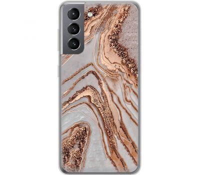 Чохол для Samsung Galaxy S21 (G991) MixCase мармур сірий I