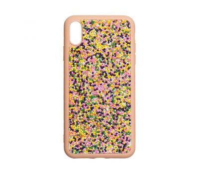 Чохол для iPhone Xs Max Bling World Beads рожевий градієнт